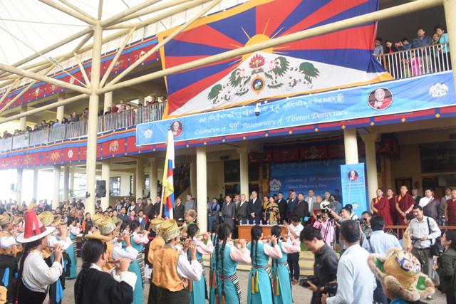 Dharamshala Tibetans celebrate the 59th edition of the Tibetan Democracy day. Phayul photo- Kunsang Gashon