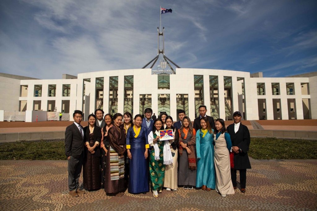 ATC and young Tibetan lobbyist at the Australia's Federal Parliament. Photo by ATC