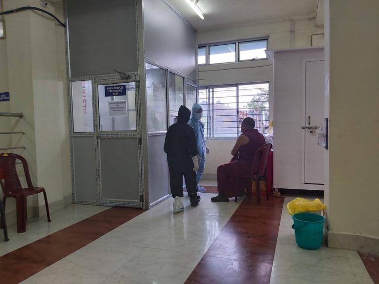 COVID-19 testing at civil hospital in Shillong (Photo- CTA)