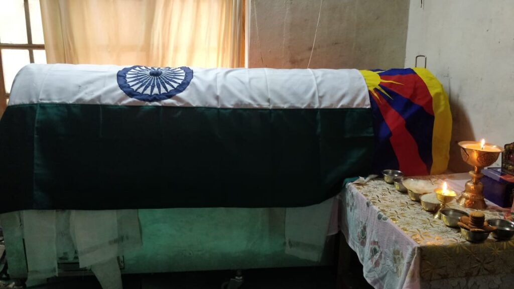 The remains of Company Leader Nyima Tenzin at Sonamling Tibetan settlement in UT of Ladakh (Photo courtesy-Tenzin Tsundue)
